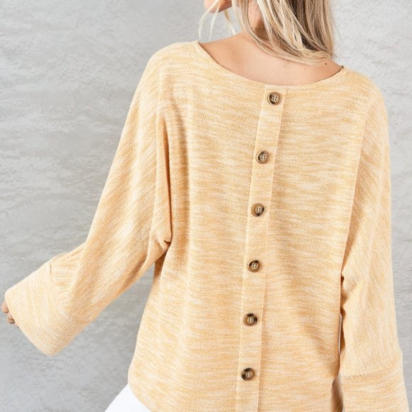 NEW! Back Button Down Sweater - Picture 5 of 9